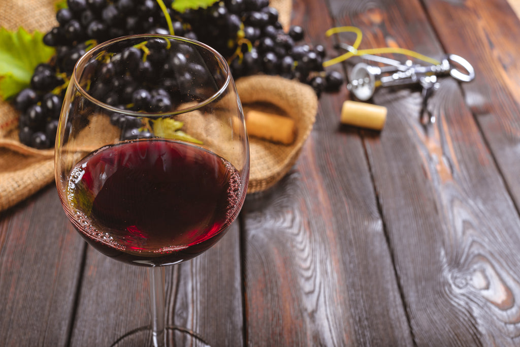 Large glass of Barolo red wine from Redacted Whiskey