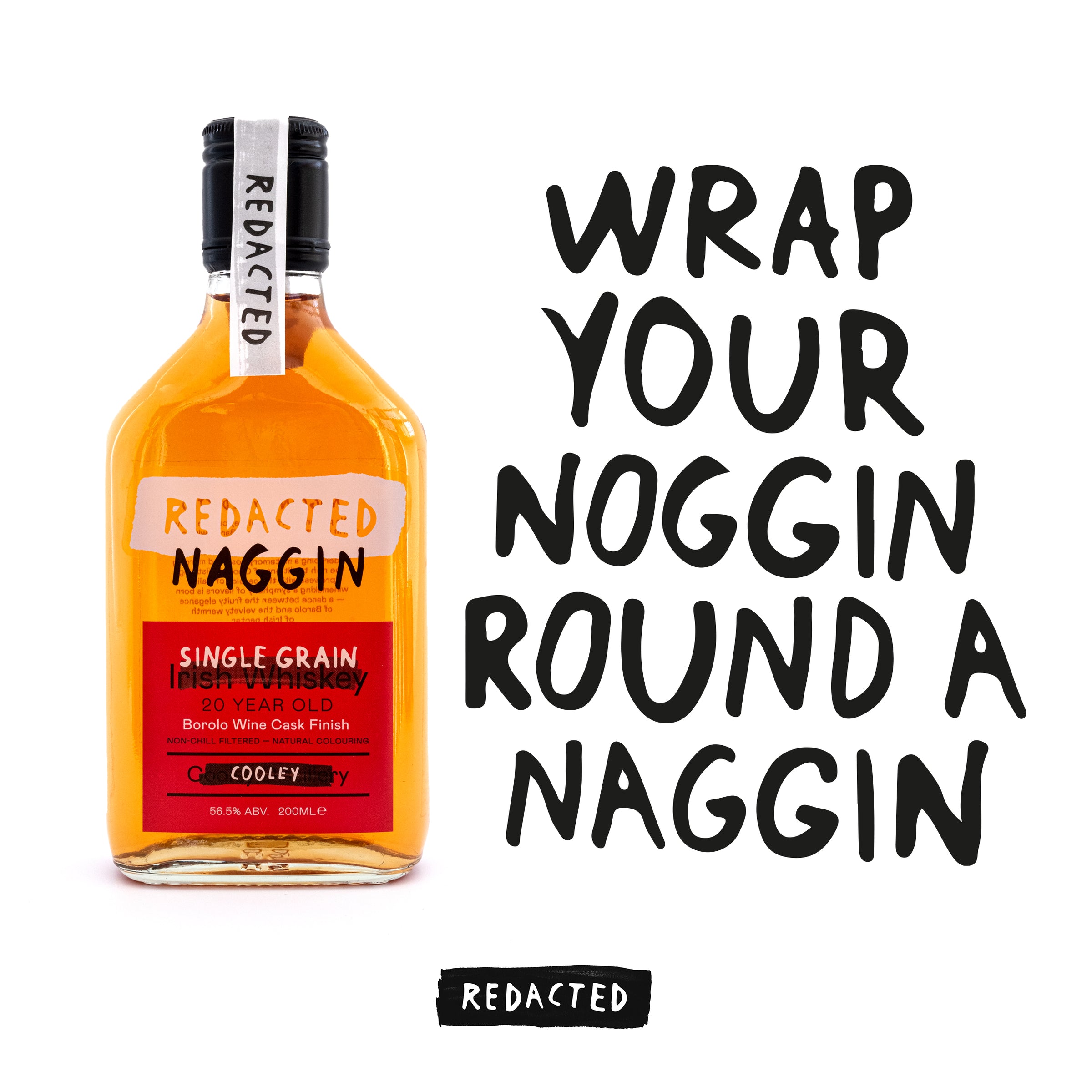 Irish Whiskey Naggin by Redacted Whiskey
